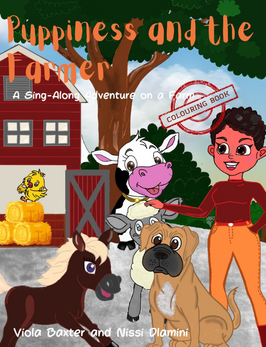  Cover for Children's book, called Puppiness and the farmer 
